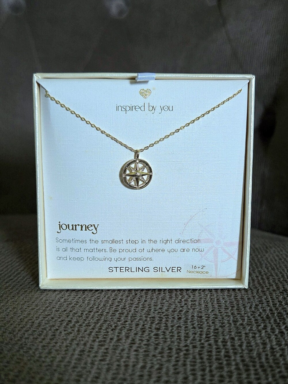 inspired by you "Journey" Compass🧭 Pendant Necklace - NIB - Picture 11 of 16